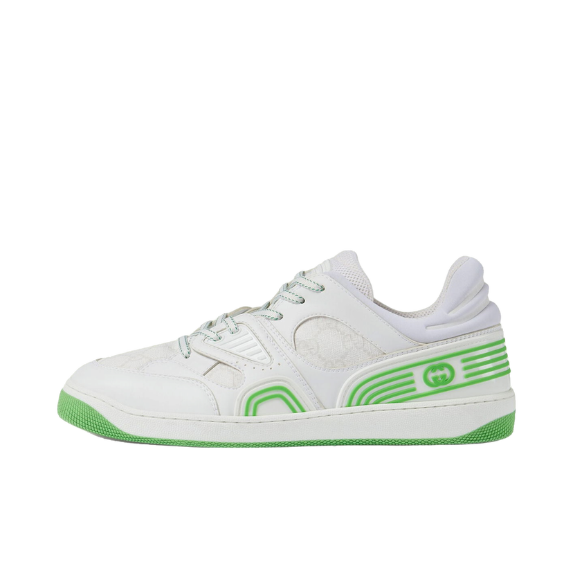 Sneakers och skor Gucci Basket Low 'White Demetra Green' Vit | 698785 2SHG0 9089