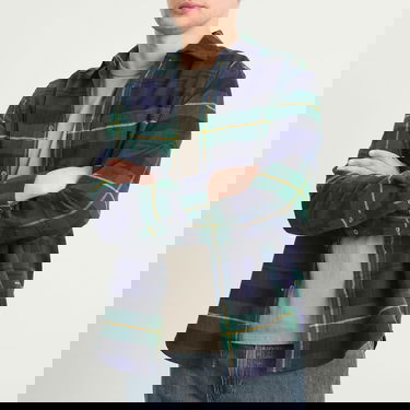 Skjorta Portuguese Flannel Cabin Flannel Check Shirt Flerfärgad | AW25018-NVG, 5