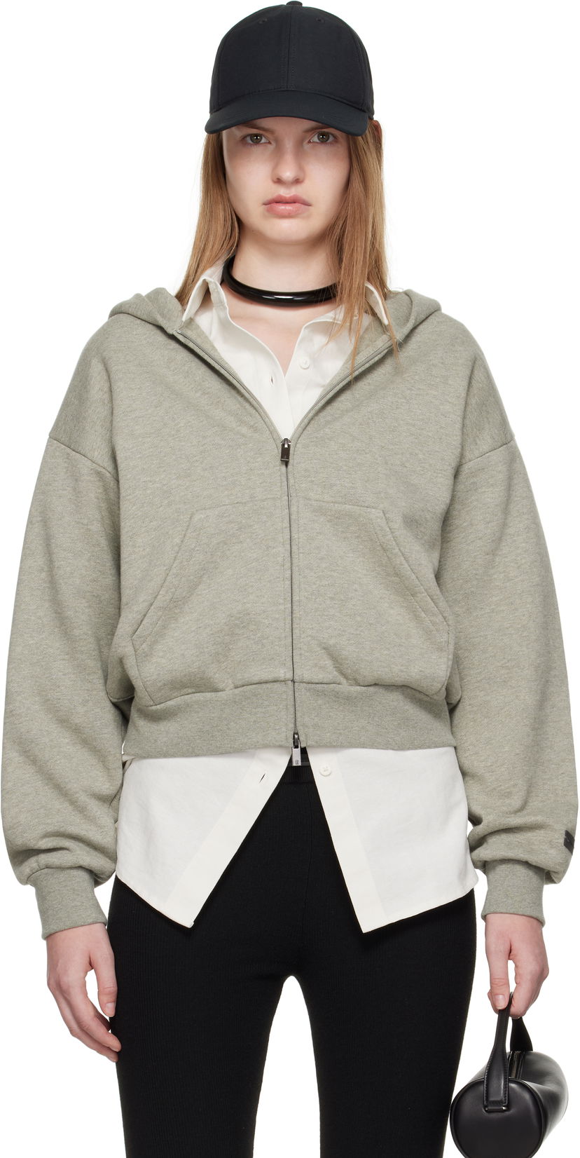 Sweatshirt Fear of God ESSENTIALS Classic Fit Zip-Up Hoodie Grå | 192SP255095FW