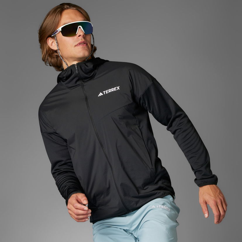 Sweatshirt adidas Performance Terrex Xperior Climawarm+ Wind Light Fleece Hooded Jacket Svart | JF1227