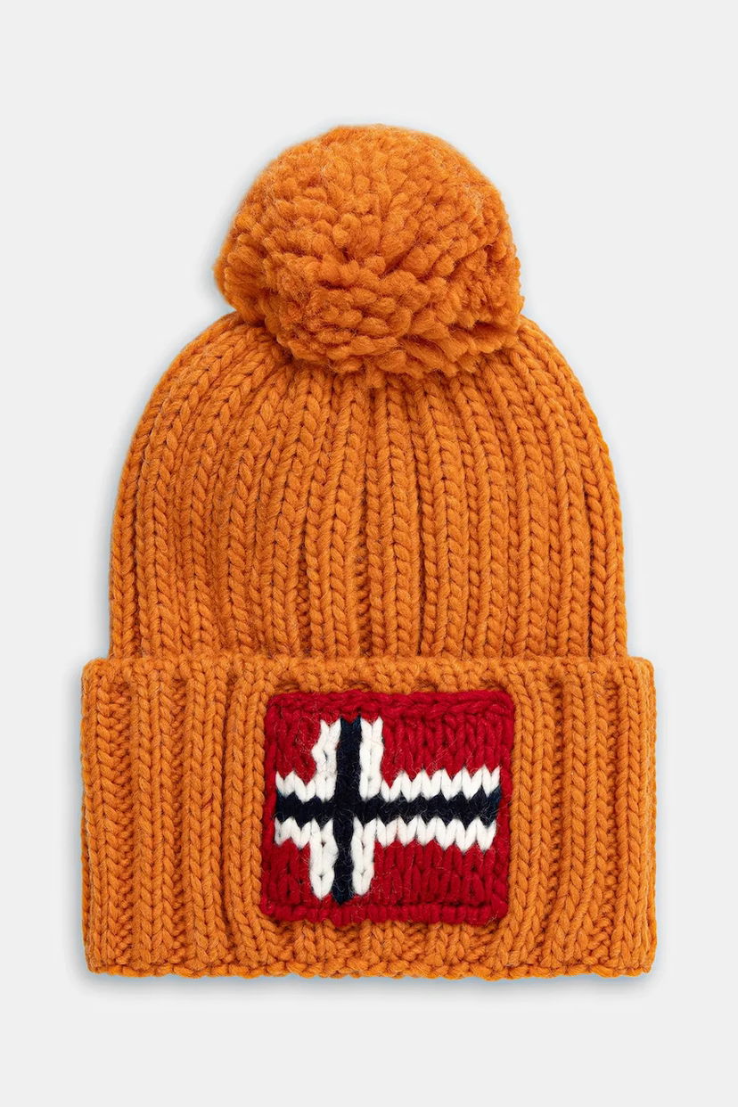 Mössa Napapijri Napapijri Semiury 5 Wool Blend Beanie with Pompom Orange | NP0A4GKBA681