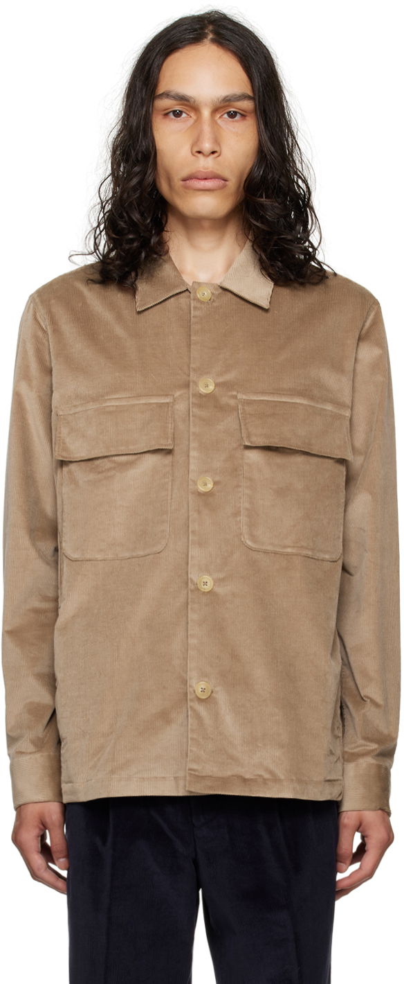 Skjorta Paul Smith Paul Smith Corduroy Buttoned Shirt Beige | M1R-009Y-L02065