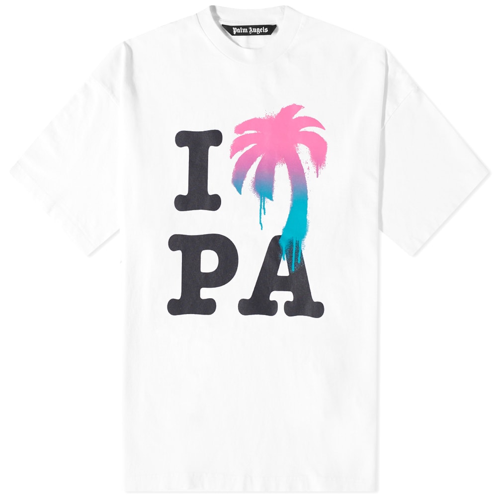 T-shirt Palm Angels I Love PA Tee Vit | PMAA066S23JER0020184, 0