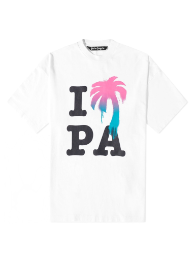 T-shirt Palm Angels I Love PA Tee Vit | PMAA066S23JER0020184