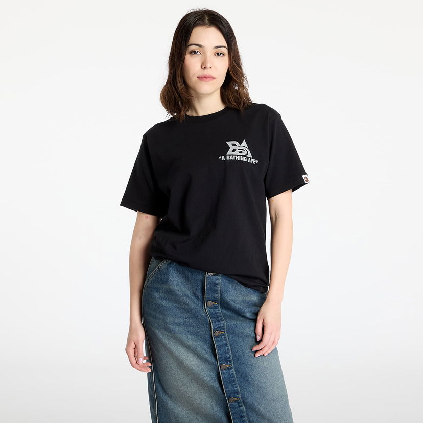 T-shirt BAPE A BATHING APE Reflector Tech Logo T-Shirt Svart | 001TEL301051MBLK