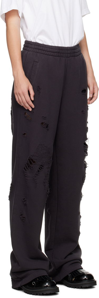 Träningsbyxor We11done We11done Distressed Sweatpants Svart | WD-TA2-24-728-U-BK, 1