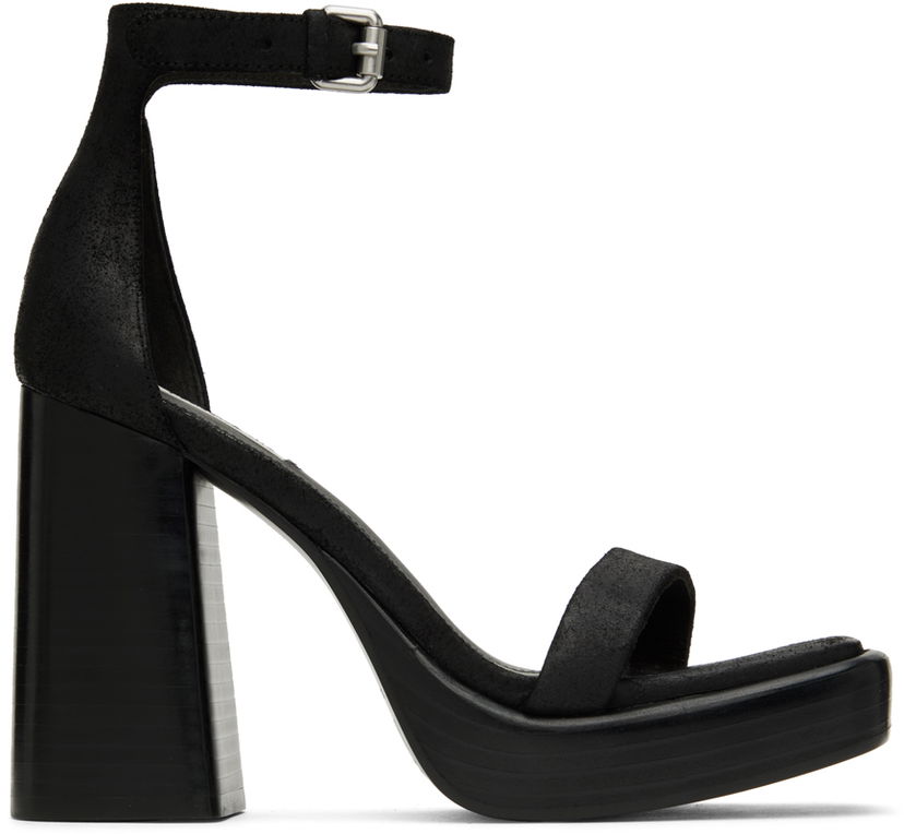 Klä rag & bone rag & bone Matrix Heeled Suede Sandals Svart | WFF22HF019MX19