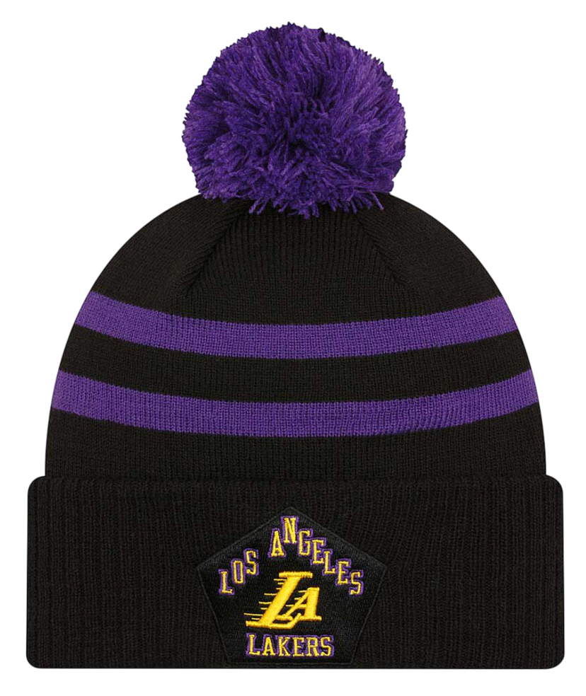 Mössa New Era New Era LA Lakers NBA Pom Beanie Svart | 60429901-60429901