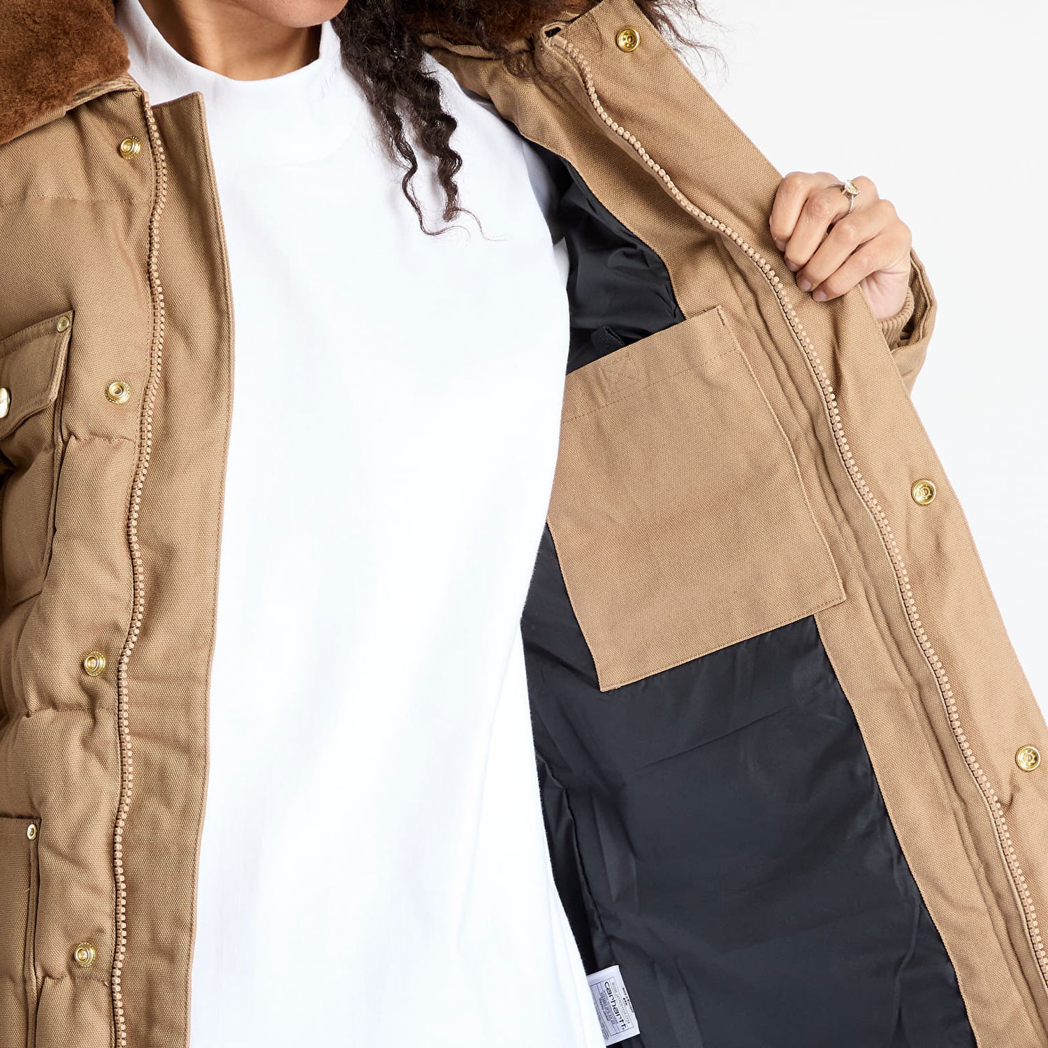 Pufferjacka Carhartt WIP Rayley Insulated Canvas Work Jacket Brun | I033893_2FS_XX, 1