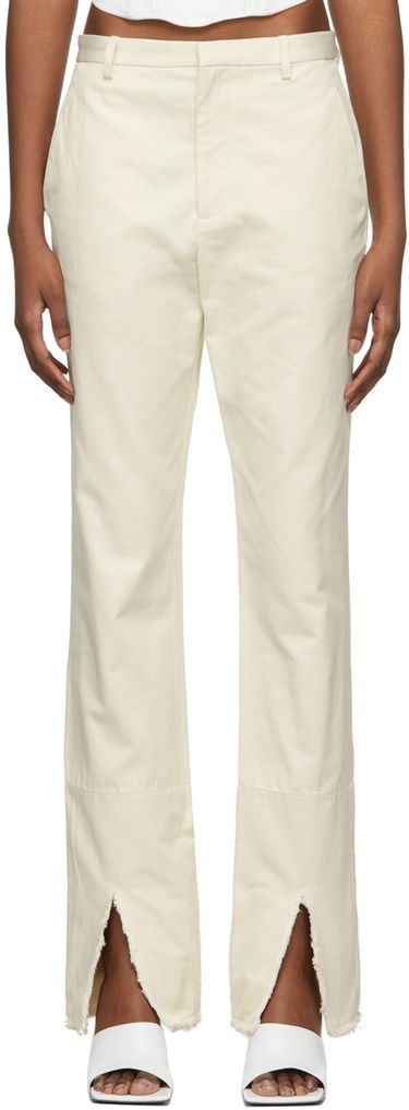 Byxor Dion Lee Split Frayed Trousers Vit | C2028R22, 0
