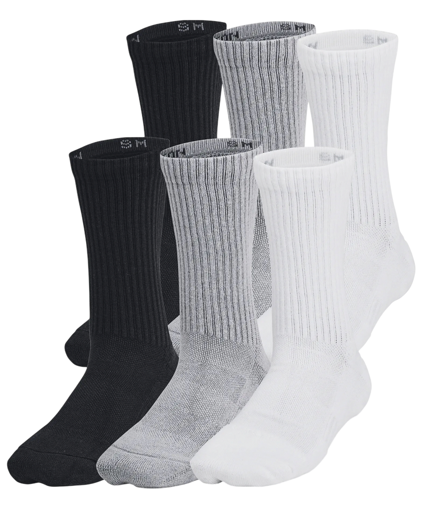 Strumpor Under Armour Youth 6-Pack Crew Socks Vit | 1386314-035