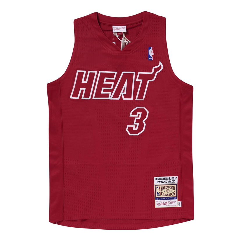 Jersey Mitchell & Ness Authentic Miami Heat Dwyane Wade Jersey Röd | AJY44975-MHE12DWASCAR