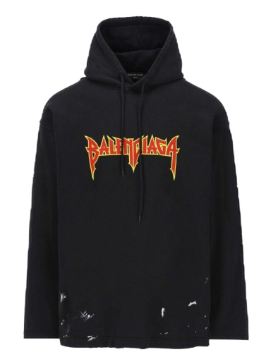 Sweatshirt Balenciaga Metal Vintage Hoodie Svart | 698083TMV891055