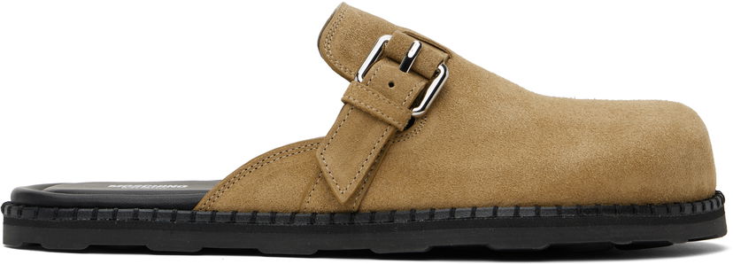 Kläder Moschino Moschino Suede Mule Loafers Beige | 251 MB10152G0M GF0 10B