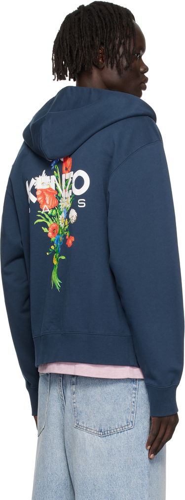 Sweatshirt KENZO Kenzo 'KENZO Archive Bouquet' Full-Zip Hoodie Mörkblå | FF65HO2554MF, 2