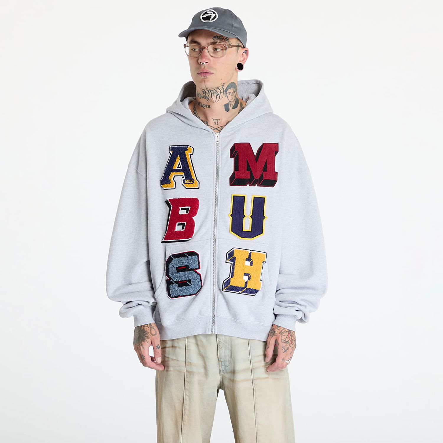 Sweatshirt Ambush Zip Up Sweatshirt UNISEX Grå | BMBE003F24FLE0020505, 0