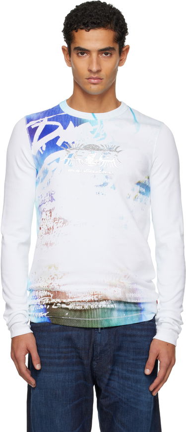 T-shirt Diesel Long Sleeve Abstract Graphic T-shirt Flerfärgad | A19435-0JEAI-141A, 0