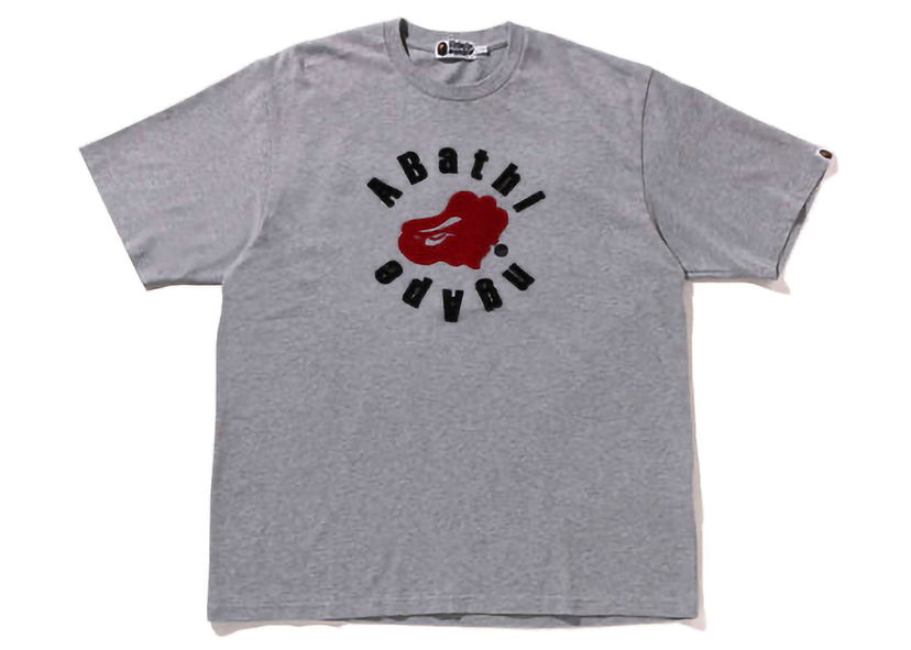 T-shirt BAPE BAPE Circular Ape Head Relaxed Fit Tee Grey Grå | 1K30-109-322