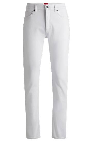 Byxor BOSS Slim-Fit Stretch Denim Jeans Vit | 50530605