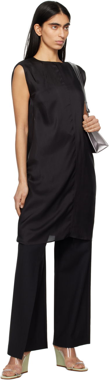 Byxor Maison Margiela MM6 Maison Margiela Tailoring Wool Canvas Tie Trousers Svart | S52KA0518 M35080, 4