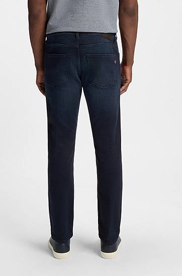 Jeans BOSS BOSS Delaware Slim-Fit Stretch Denim Jeans Mörkblå | 50544927, 1