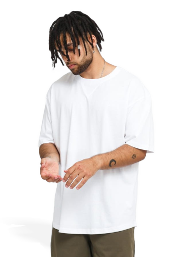T-shirt Urban Classics Organic Cotton Curved Oversized Tee Vit | TB4394A white