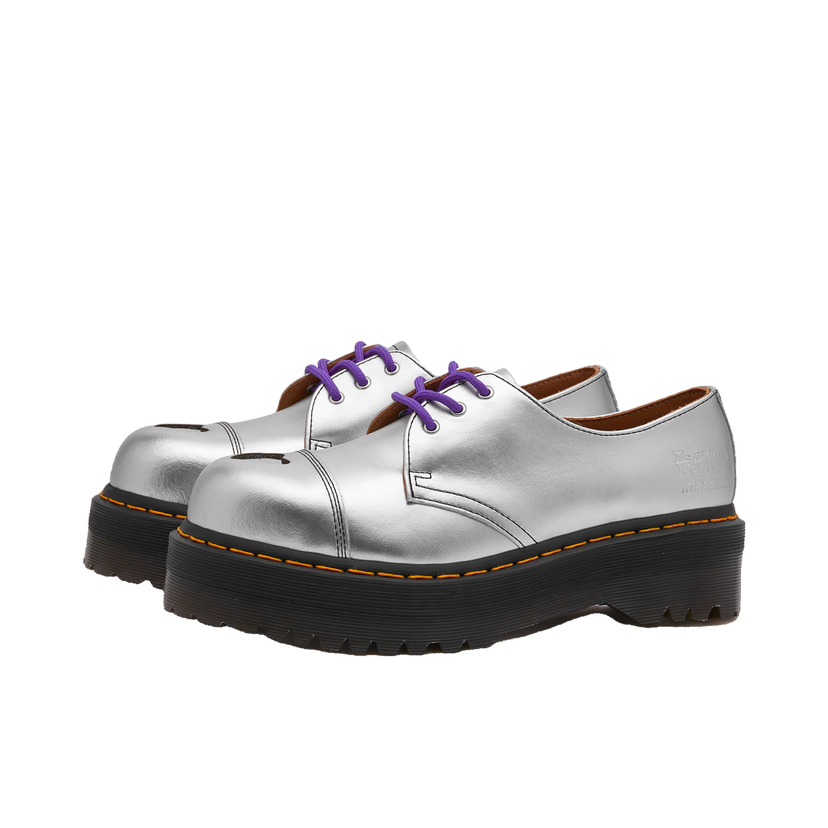 Sneakers och skor Dr. Martens Women's x MadeMe 1461 Quad in Silver Alumix, Size UK 3 | END. Clothing Metallisk | 32162040