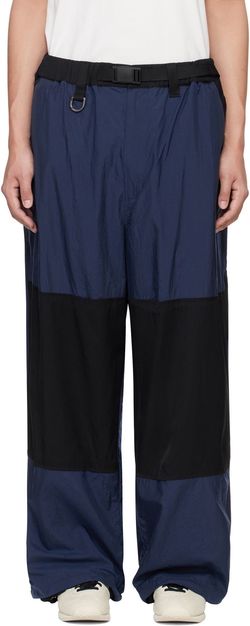 Byxor Y-3 Y-3 Two-Tone Nylon Trousers Blå | JM7785