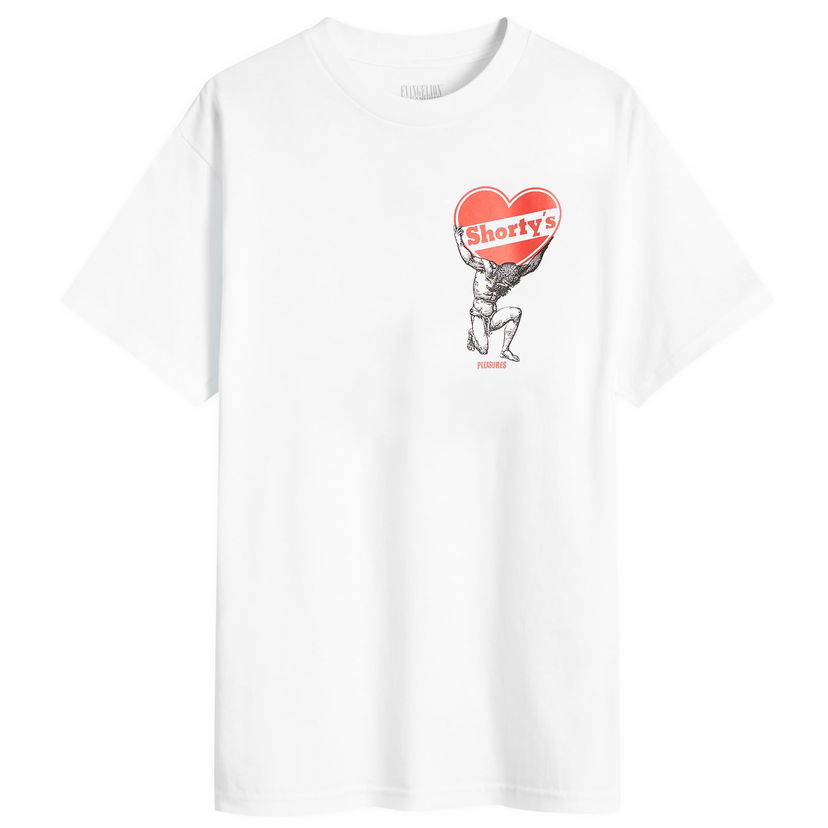 T-shirt Pleasures Atlas T-Shirt Vit | P24F071-WHT