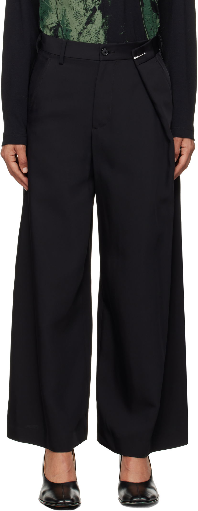 Byxor Maison Margiela Straight Leg Trousers Svart | S62KB0217 M35225