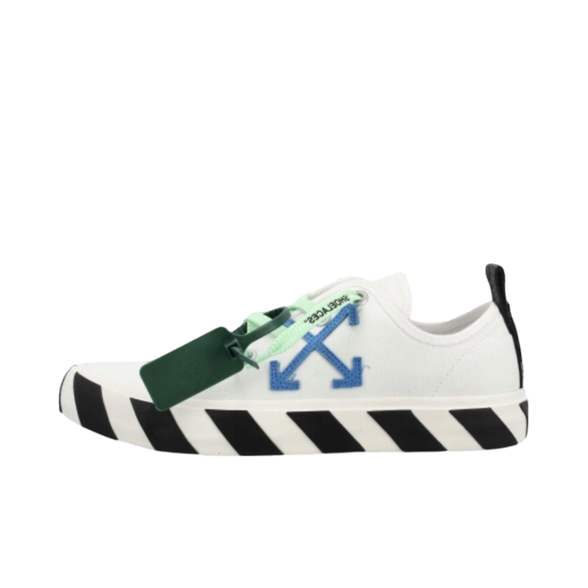 Sneakers och skor Off-White Hybrid Low Vulcanized Canvas White Navy Blue Vit | OMIA245C99FAB0010146