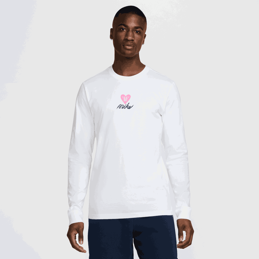 T-shirt Nike Sportswear Long Sleeve T-Shirt Vit | HV9807-100
