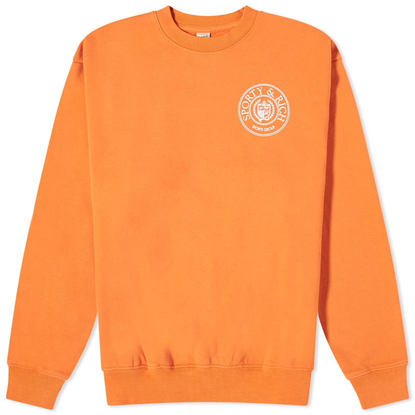 Sweater Sporty & Rich Conneticut Crest Crew Sweat Orange | CRAW2329SQ