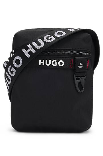 Axelväska BOSS HUGO Reporter Bag With Adjustable Strap and Zip Closure Svart | 50536009