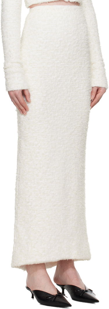 Kjol Balenciaga Balenciaga Tweed Maxi Skirt Vit | 796952 T3328, 1