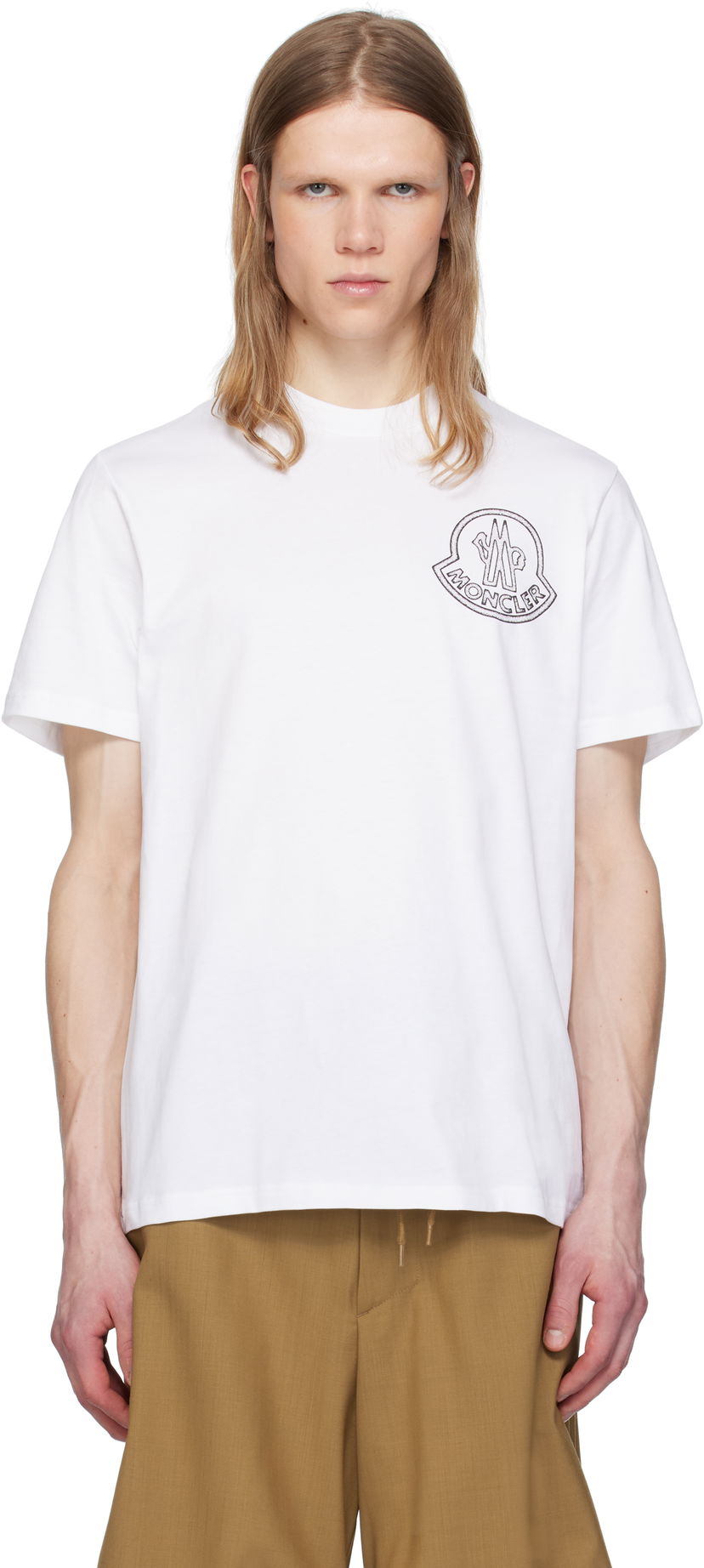 T-shirt Moncler Moncler Archivio Creativo T-Shirt Vit | K10918C0005689AJS
