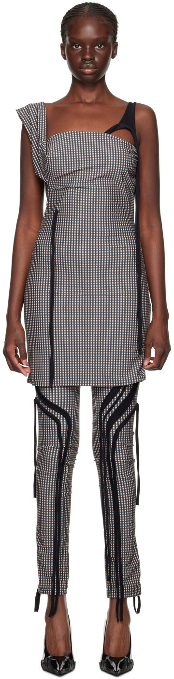 Klä Ottolinger Ottolinger Plaid Mini Dress Svart | 501401