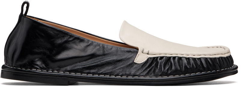 Sneakers och skor AMI AMI Paris Leather Midi Loafers Svart | USV058.AL0095