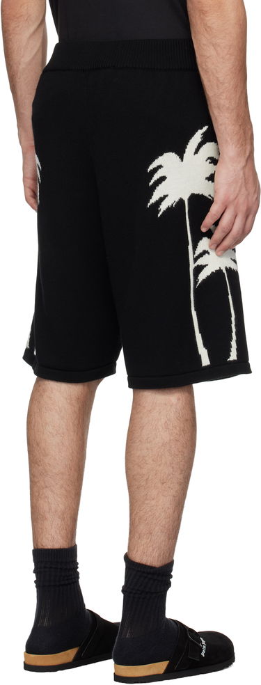 Shorts Palm Angels Knitted Palms Shorts Svart | PMHM012S25KNI0021003, 2