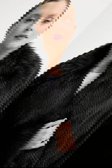 Rockar STAND STUDIO Faux Fur Coat Katalina Svart | 66545.9393, 3