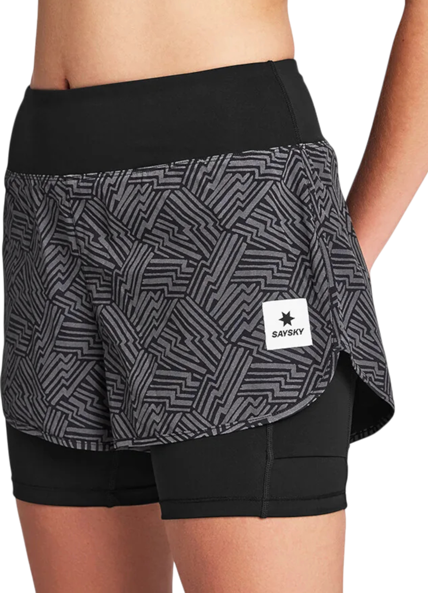 Shorts Saysky Reflective Pace Patterned 2-in-1 Running Shorts 3" Flerfärgad | owrsh23c1050-owrsh23c1050, 0
