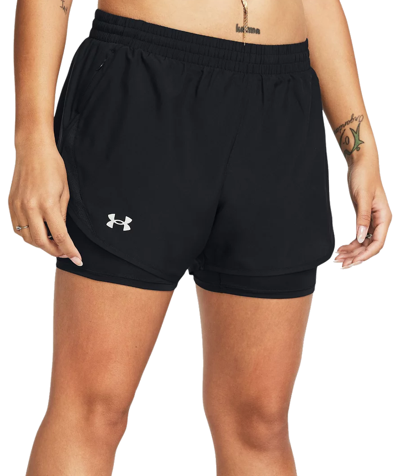 Shorts Under Armour s podšívkou Fly-By 2-in-1 Shorts Svart | 1382440-001