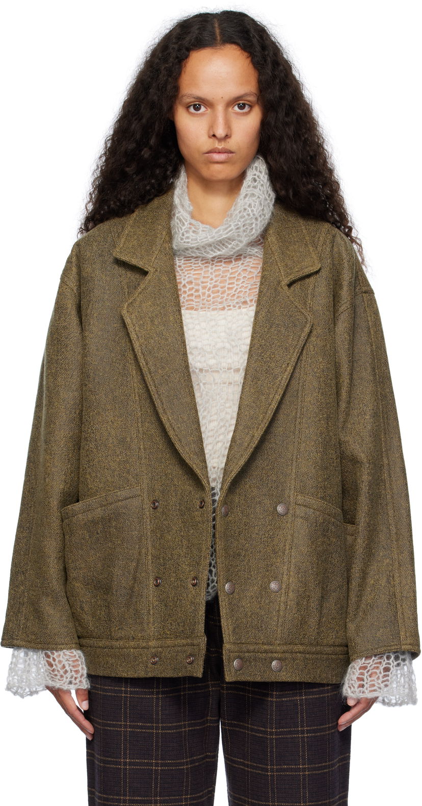 Jacka R13 R13 Double-Breasted Jacket Grön | R13WR333 R429A