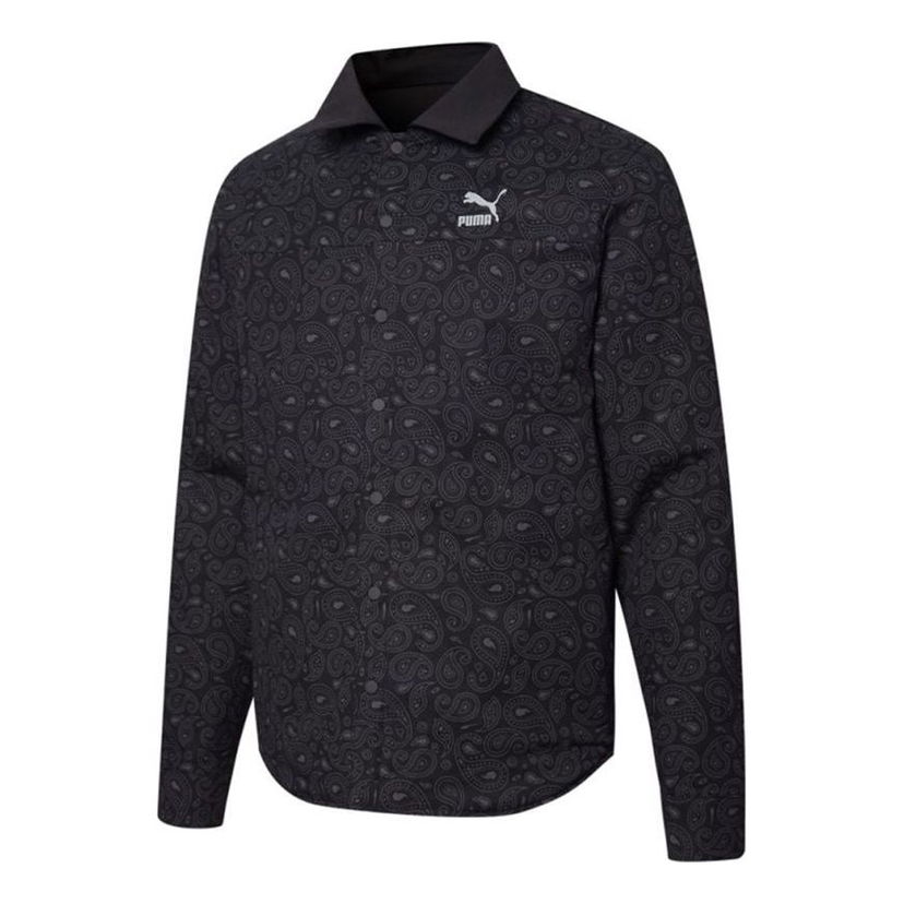Skjorta Puma Paisley Woven Reversible Shacket Svart | 534972-01