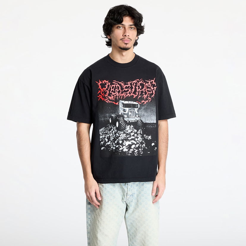 T-shirt Pleasures PLEASURES Off Road Graphic T-Shirt Svart | P25SP065 BLACK