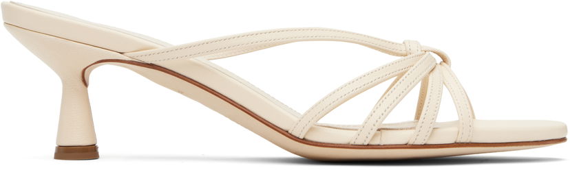Kläder Aeyde Aeyde Abby Leather Mules Beige | A11-HS-PRAR55ST141-SS25-100-007