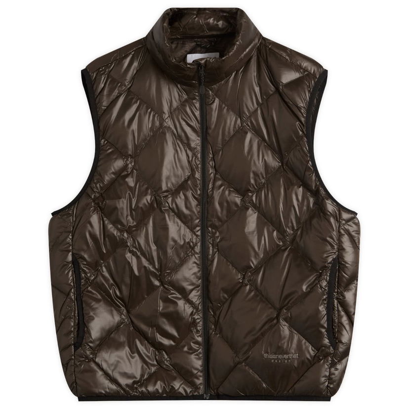 Väst thisisneverthat PERTEX Light Down Vest Brun | TN253OOWVH02-BLK