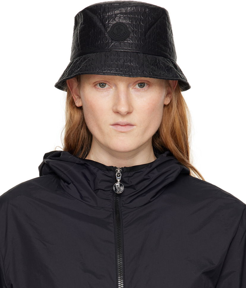 Hatt Moncler Embossed Bucket Hat Svart | J10933B00006597C3