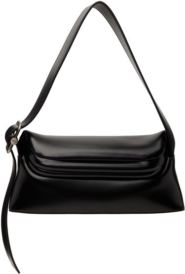 Axelväska OSOI Black Leather Shoulder Bag Svart | 22FB010-16-01, 0