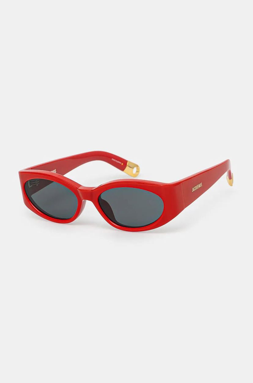 Solglasögon Jacquemus OVALO Sunglasses Röd | JAC4C8SUN